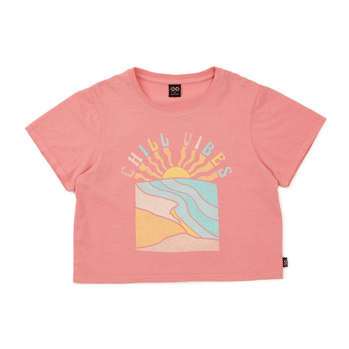 ALPHABET SOUP CHILL VIBES TEE PIGMENT ROSE