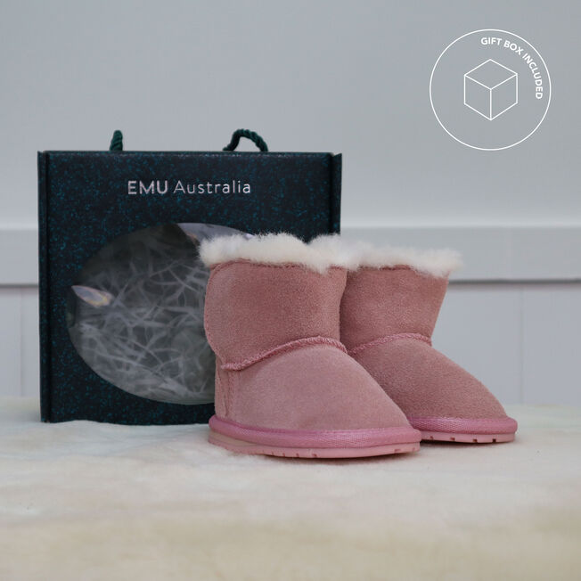 Baby Bootie Pink - Emu Australia