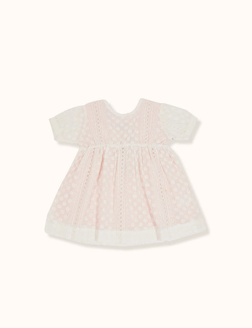 GOLDIE & ACE MIA BRODERIE ANGLAISE DRESS IVORY