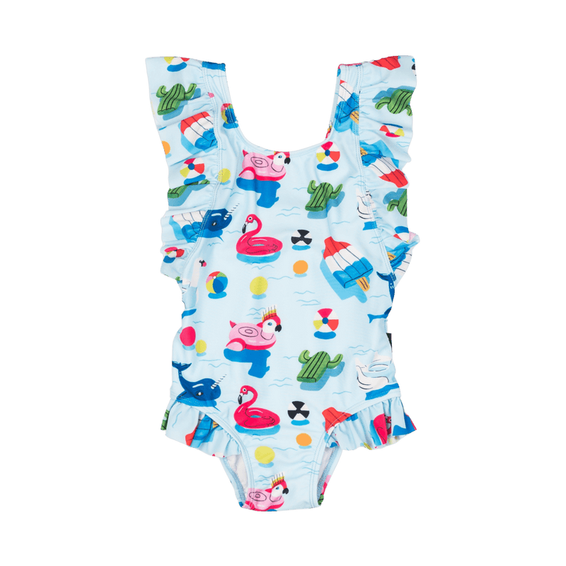 ROCK YOUR BABY POOL PARTY ONE-PIECE SWIM WITH FULL LINING