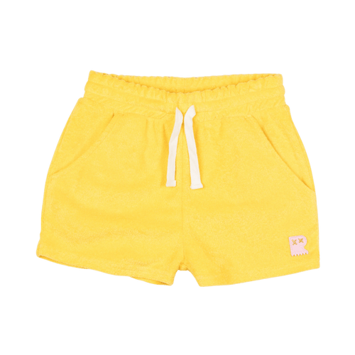 ROCK YOUR BABY YELLOW TERRY SHORTS