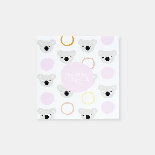 CARD BABY GIRL - KOALA PINK