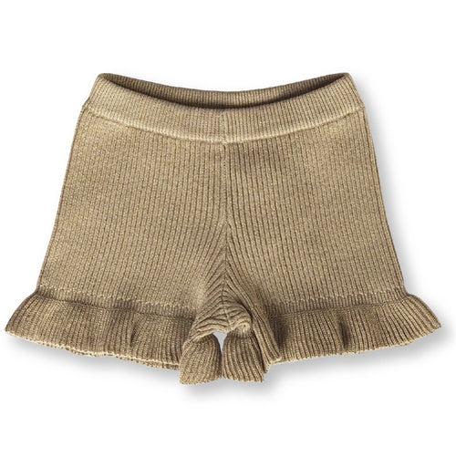 GROWN RIBBED FRILL SHORTS - GOLDIE