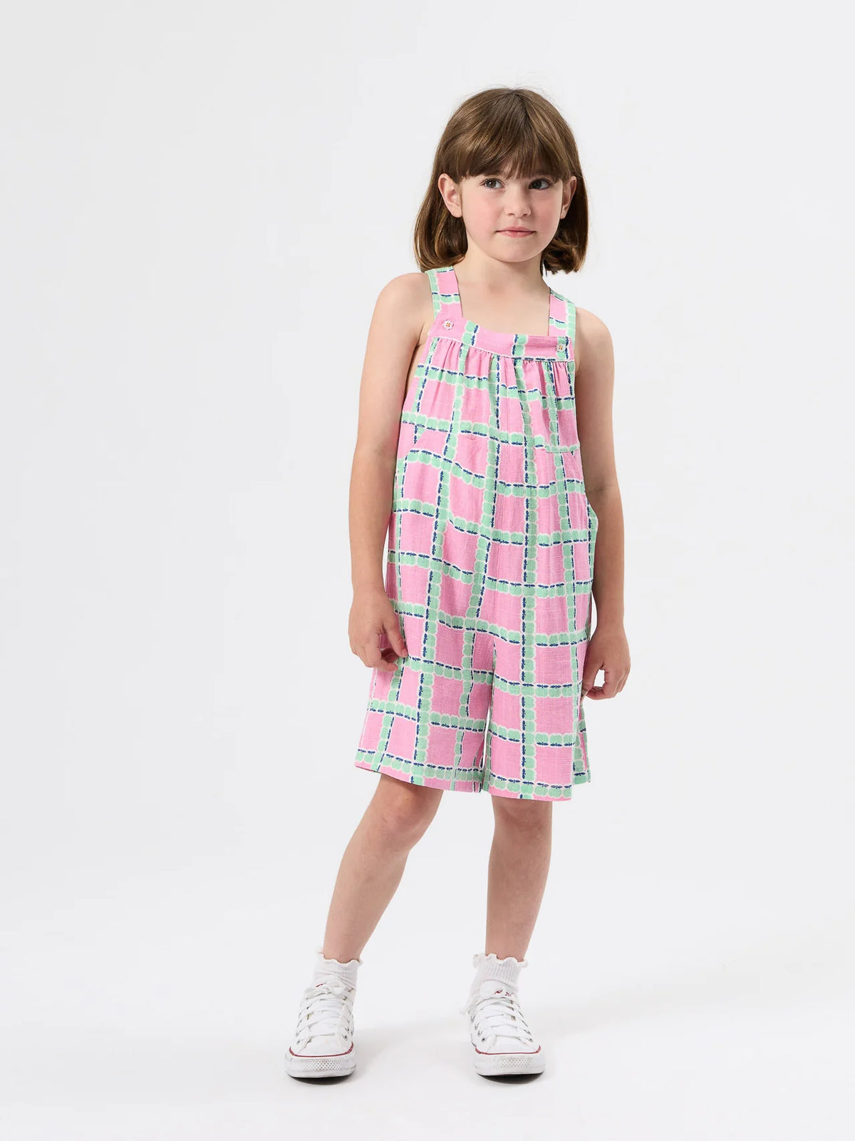 GOLDIE & ACE APPLE CHECK JUMPSUIT