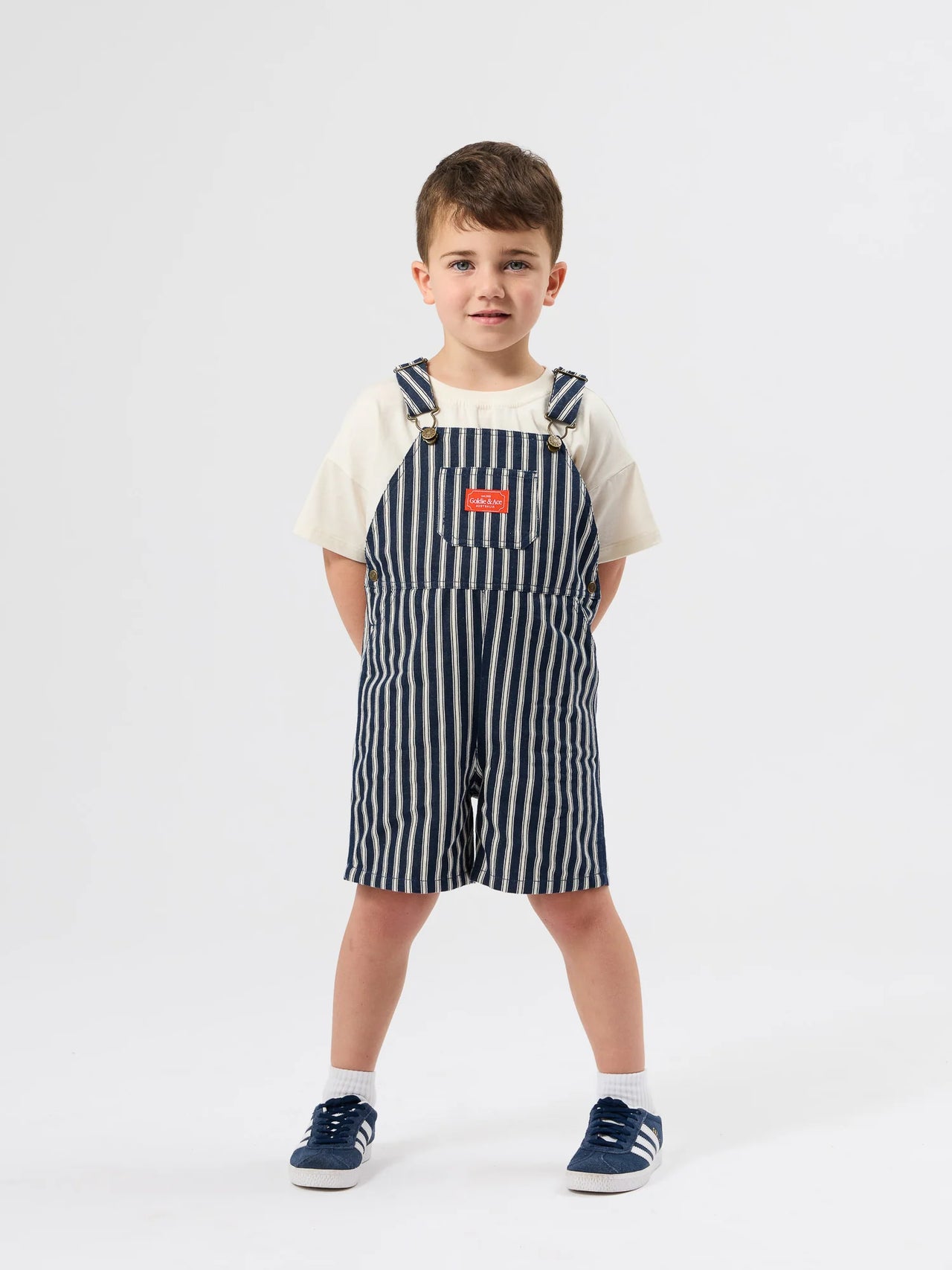 GOLDIE & ACE RAILROAD STRIPE BURTON OVERALLS