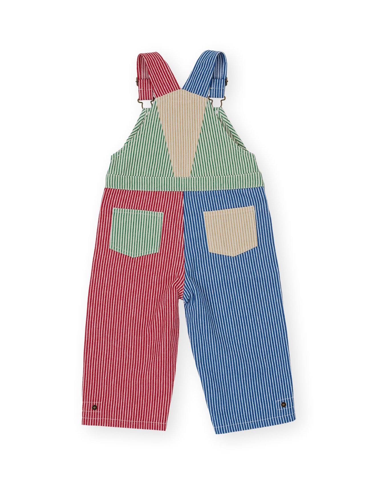 GOLDIE & ACE PATCHWORK STRIPE BLAKE OVERALLS