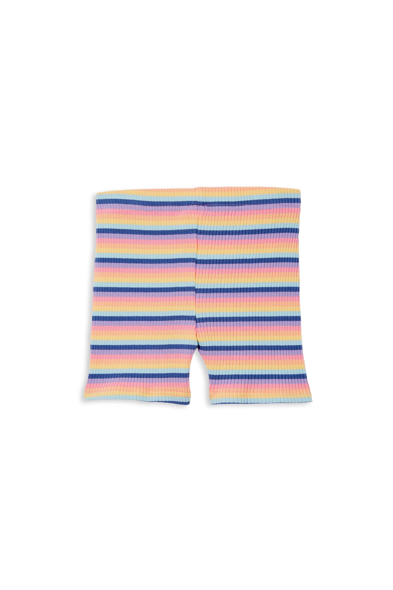 MILKY MULTI STRIPE RIB BIKE SHORT