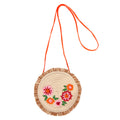 ACORN DAHLIA STRAW BAG