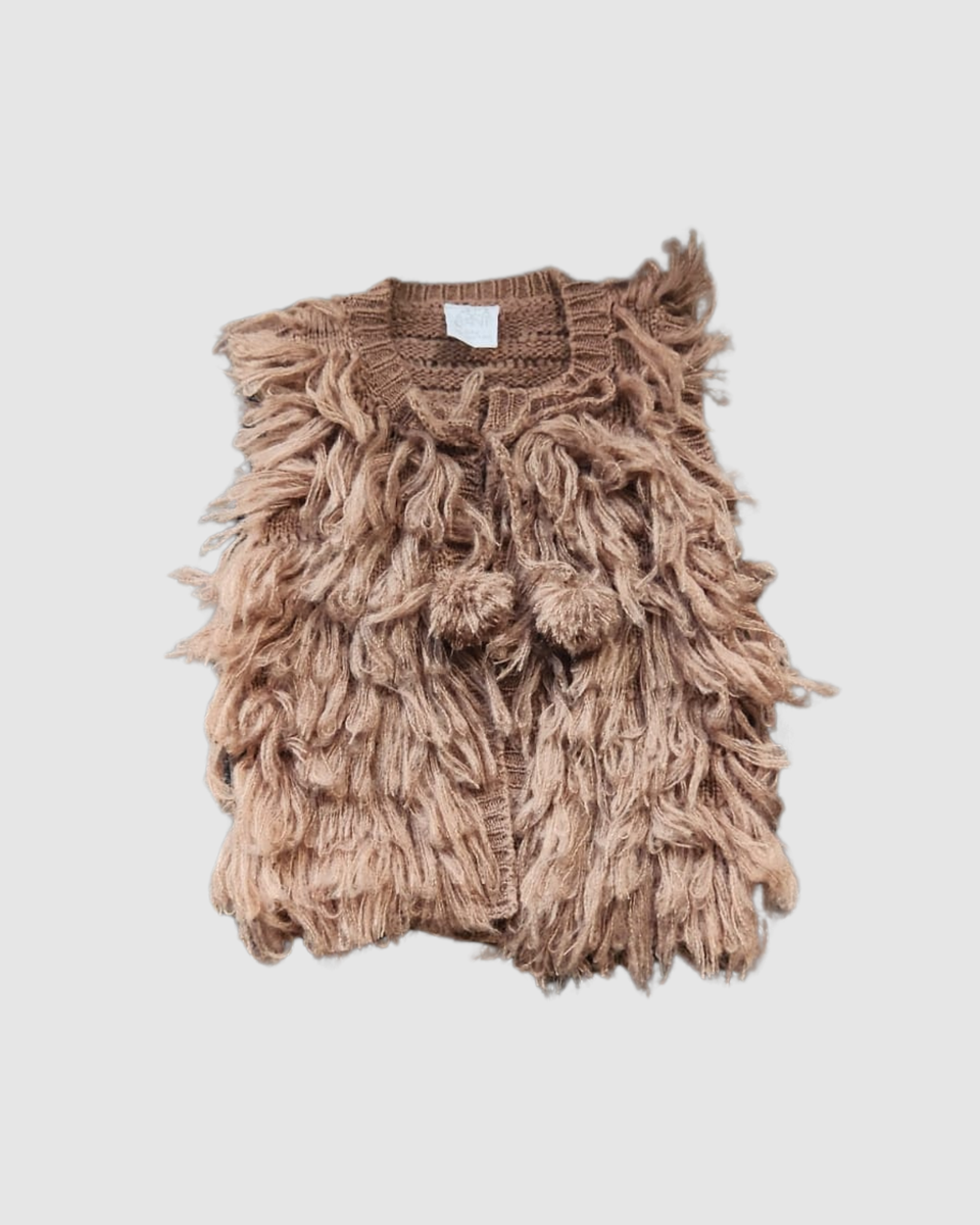 ALEX & ANT SHAGGY VEST MOCHA