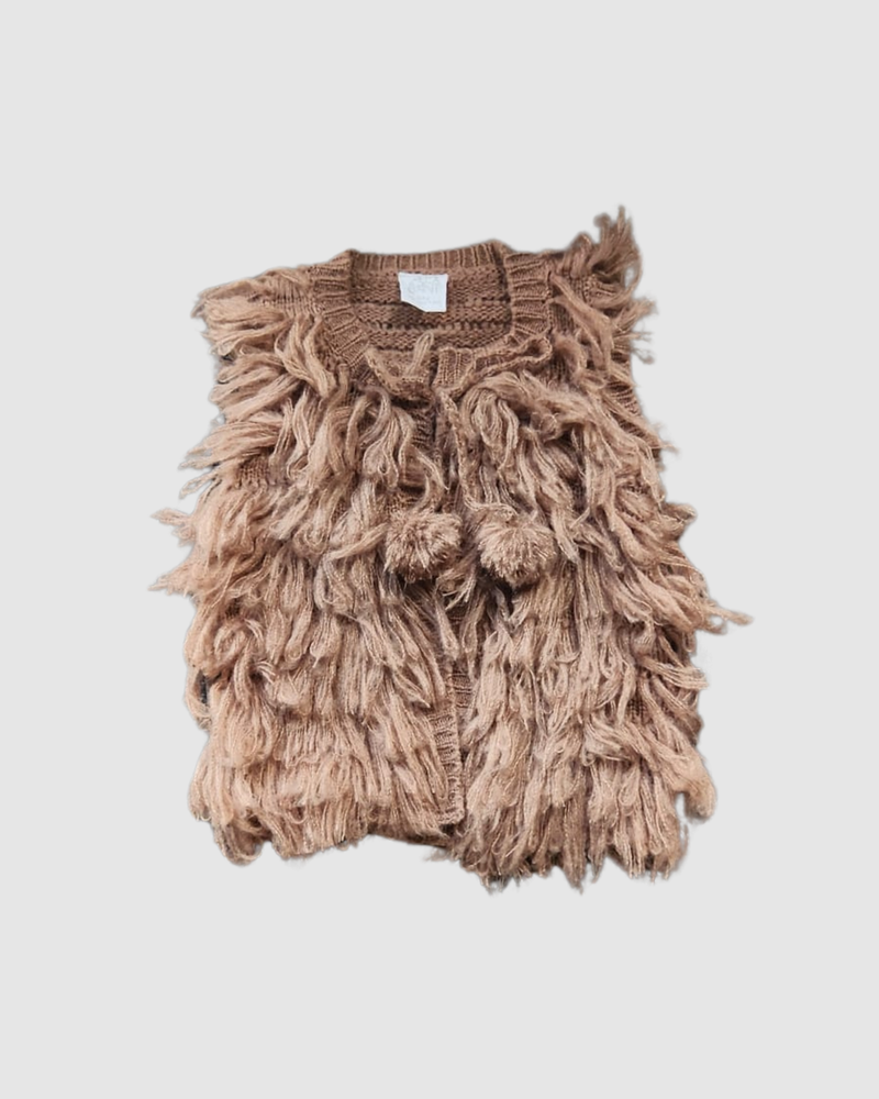 ALEX & ANT SHAGGY VEST MOCHA