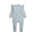 TINY TWIG FRILL ZIPSUIT-BASIL STRIPES