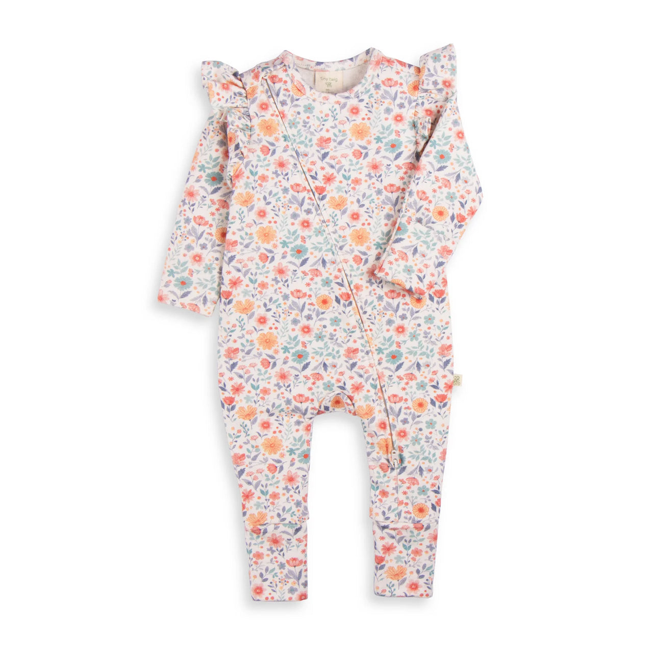 TINY TWIG CAP ZIPSUIT COTTAGE GARDEN