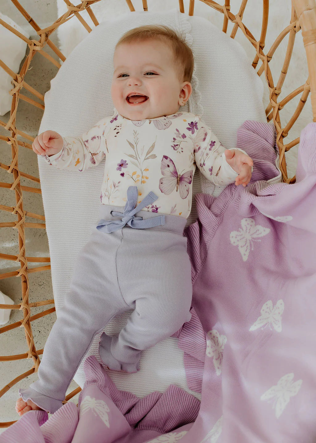 CONFETTI KIDZ LILAC RIBBED LEGGINGS