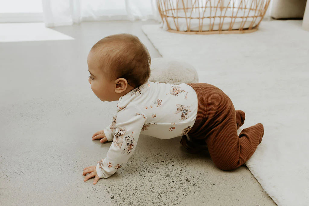 CONFETTI KIDZ CHOCOLATE RIBBED LEGGINGS