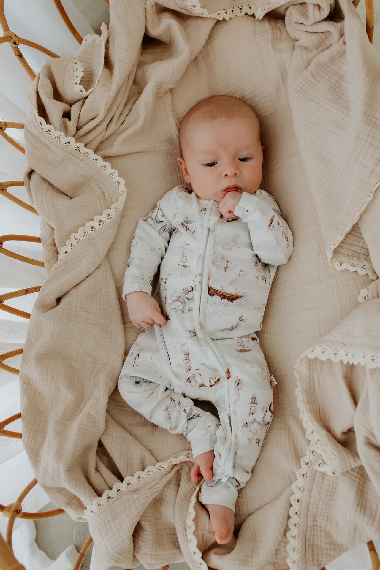 CONFETTI KIDZ MAGIC OCEAN BAMBOO ZIPSUIT