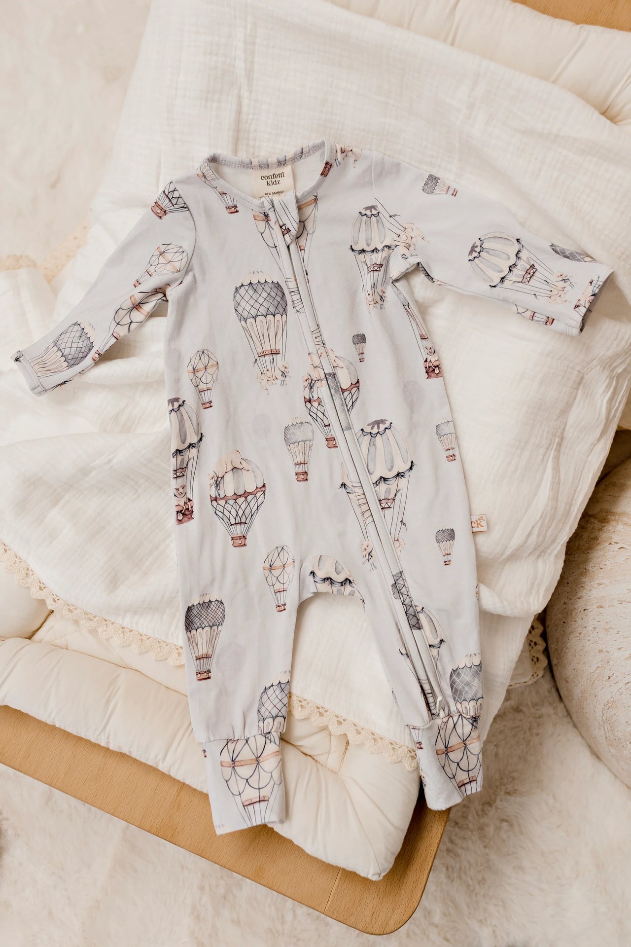 CONFETTI KIDZ BAMBOO ZIPSUIT - DREAMY SHEEP