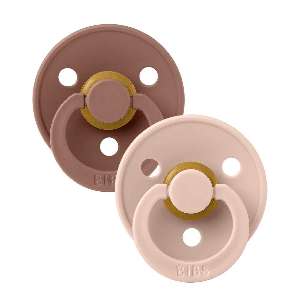 BIBS FUSION COLOUR DUMMY 2 PACK SIZE 3 (18MTH+) BLUSH WOODCHUCK
