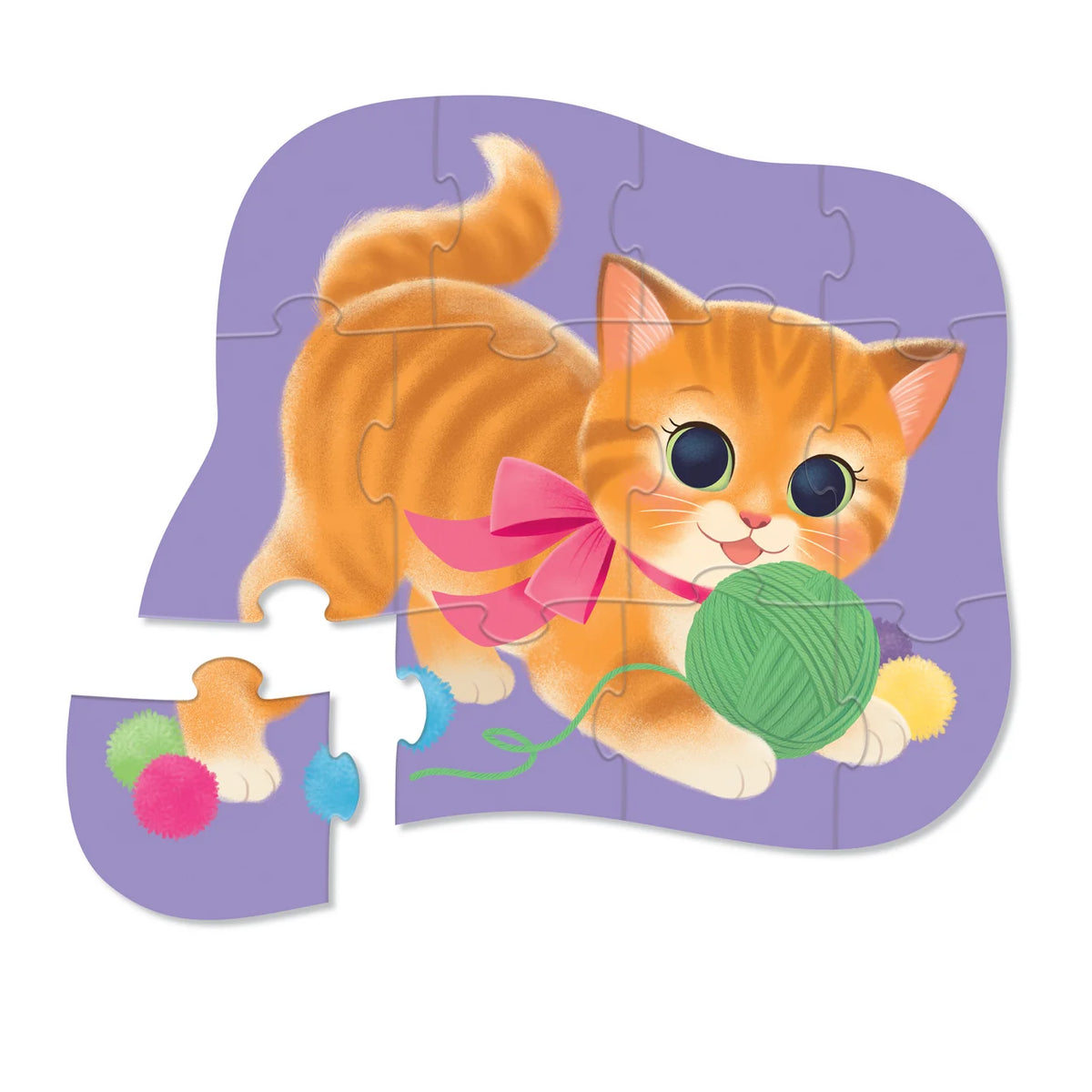 CROCODILE CREEK MINI PUZZLE 12PC - CUTE KITTEN