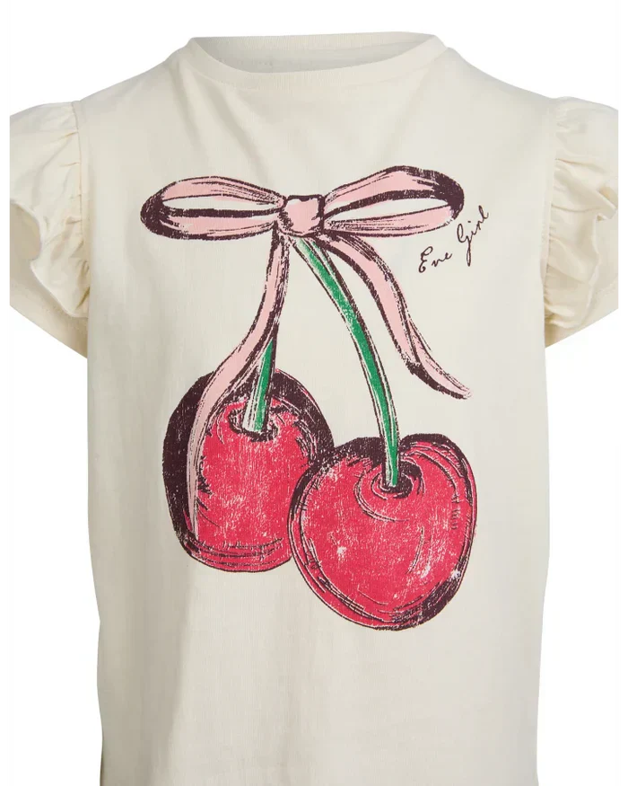 EVE GIRL CHLOE CHERRY FRILL TEE