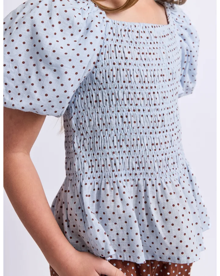 EVE GIRL BOBBI TOP BLUE