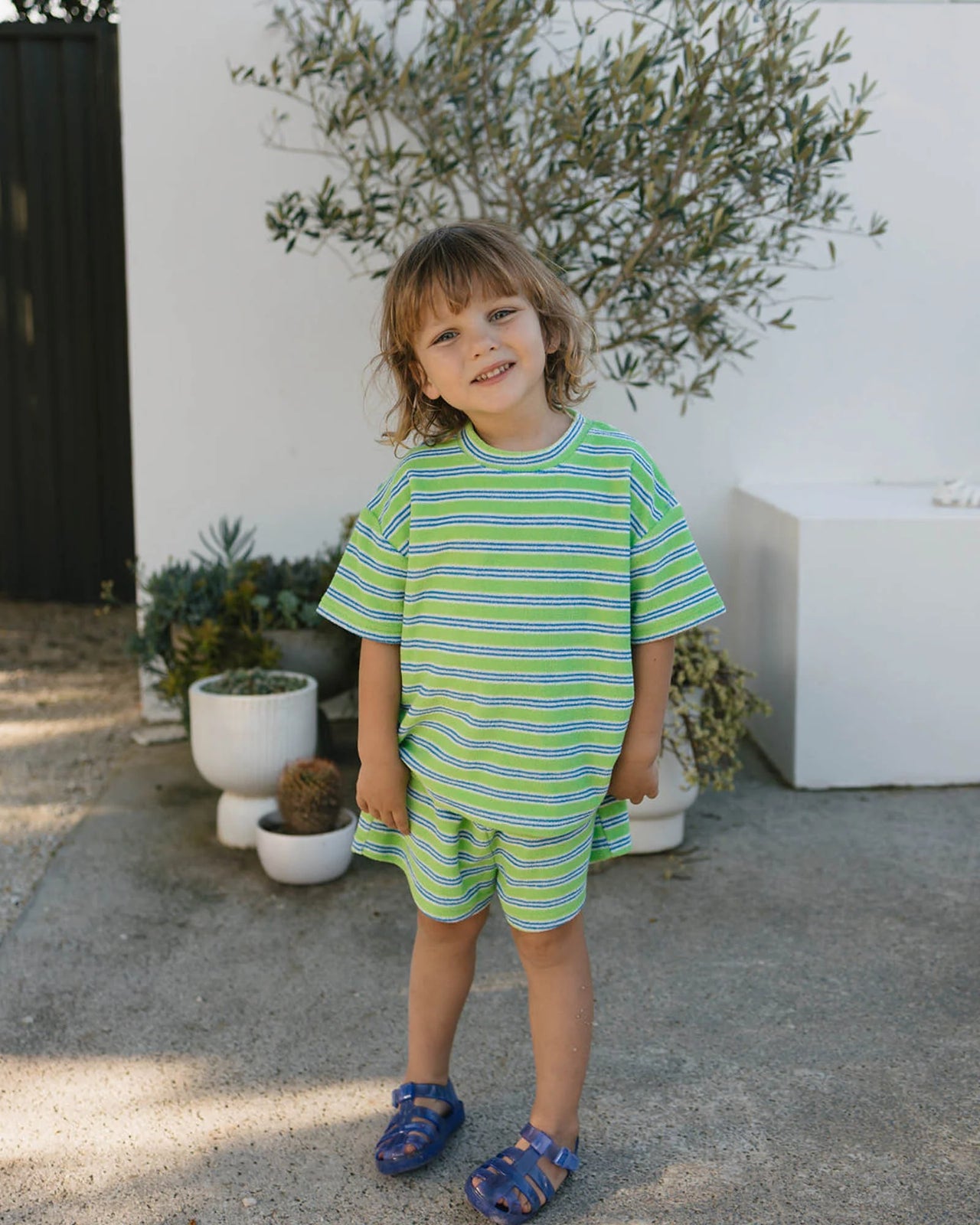 WALNUT HUEY SHORT - TERRY STRIPE PINK
