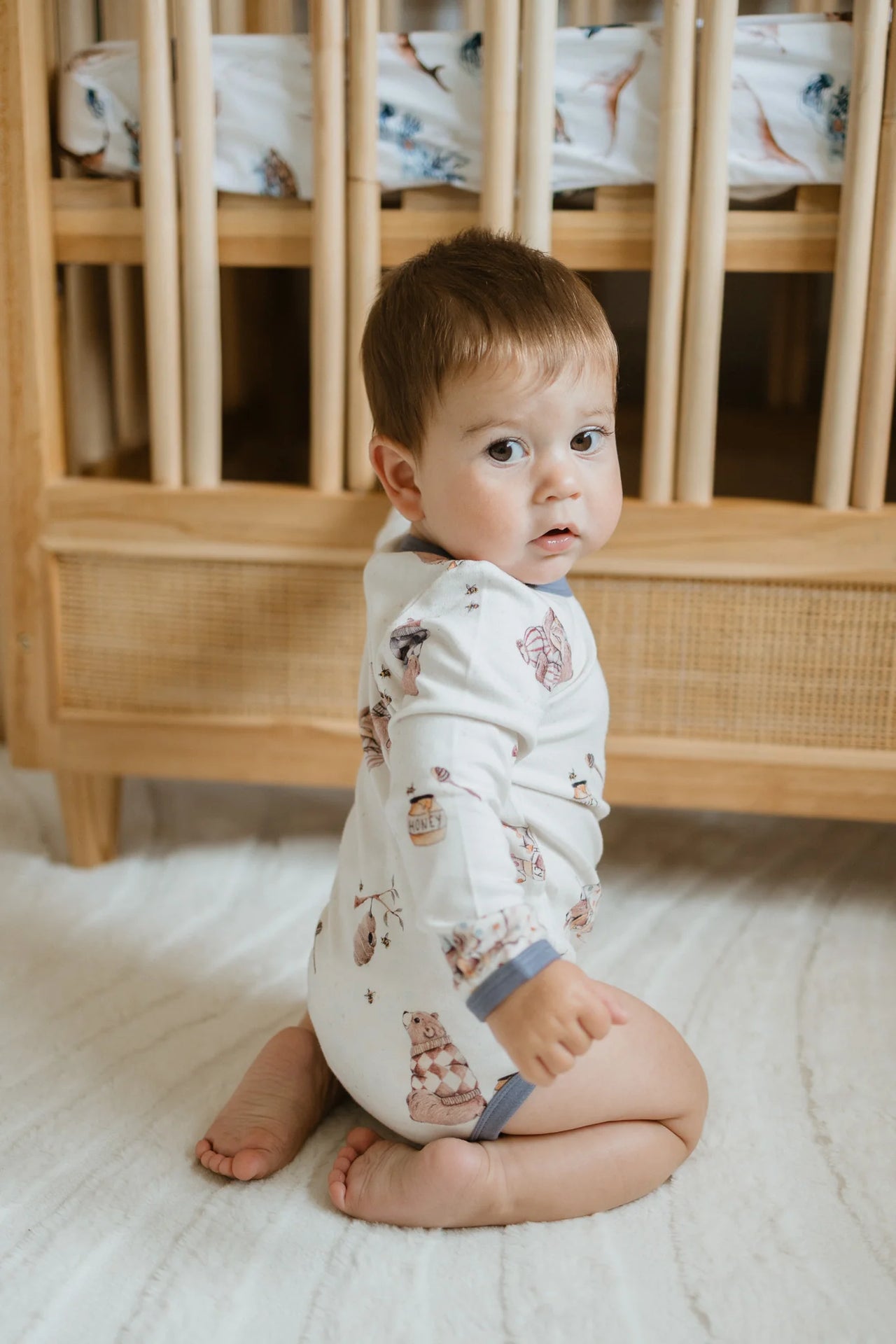 CONFETTI KIDZ LONG SLEEVE BODYSUIT HONEY BEARS