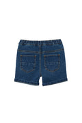 MILKY STONE WASH DENIM SHORT