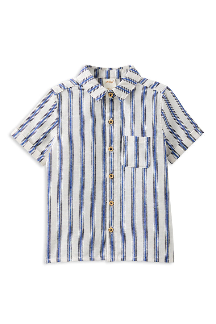 MILKY STRIPE LINEN SHIRT