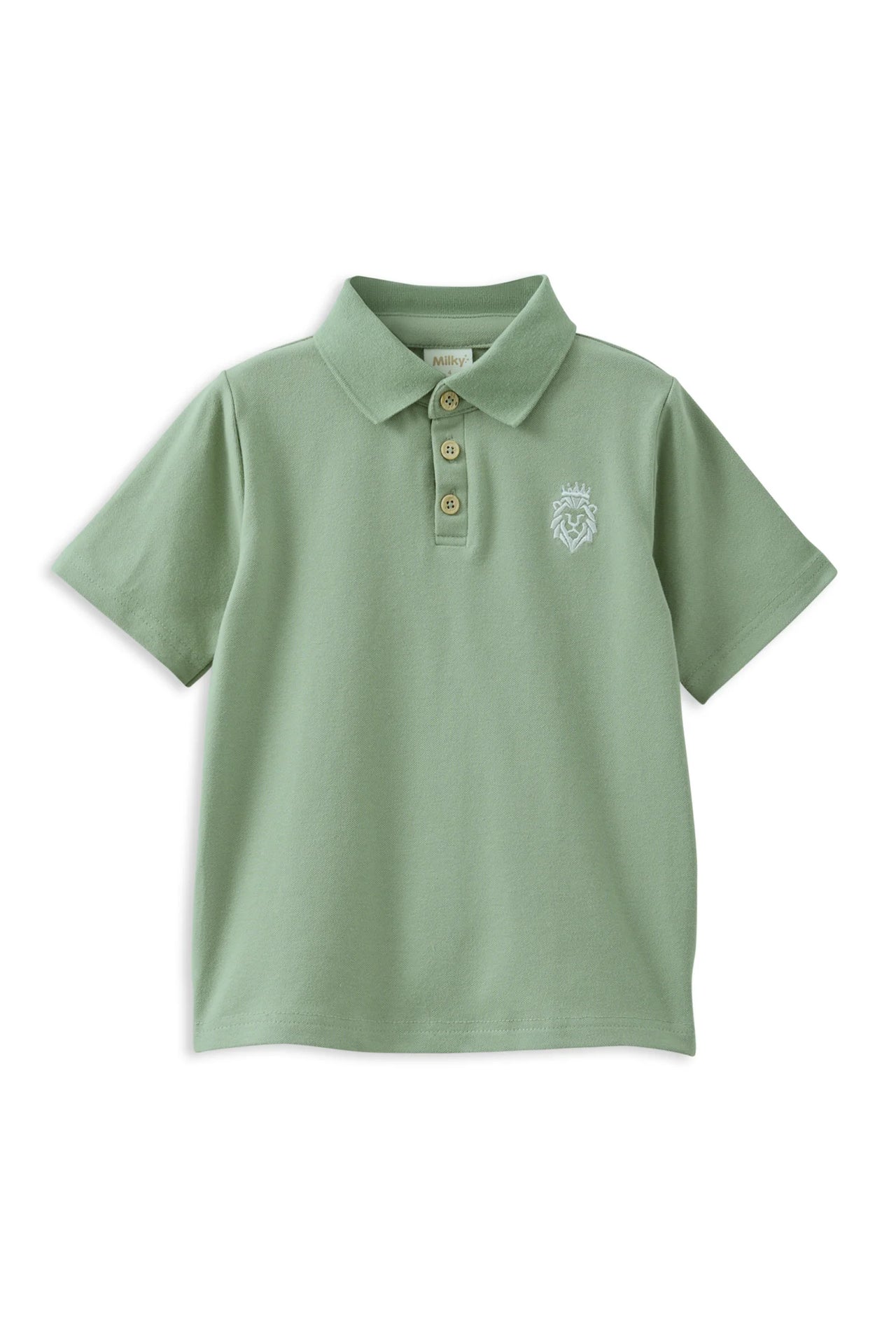 MILKY BASIL LION POLO SHIRT