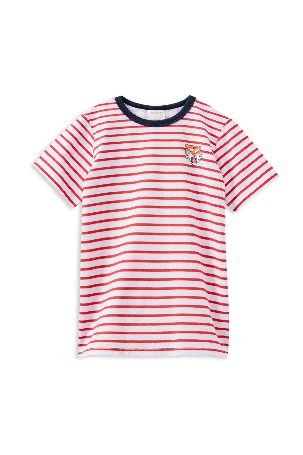 MILKY RED STRIPE TIGER TEE