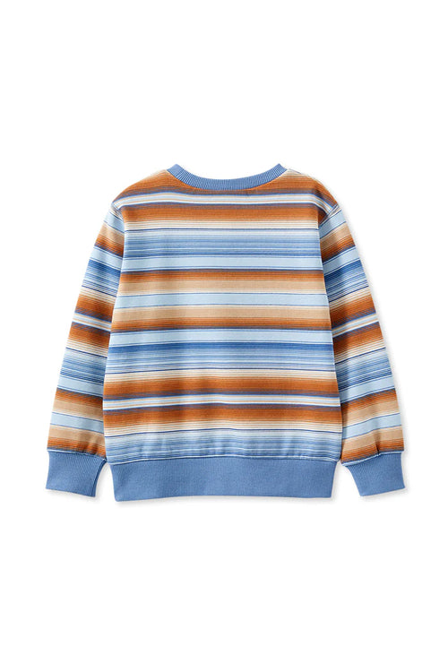 MILKY OMBRE STRIPE FLEECE SWEAT