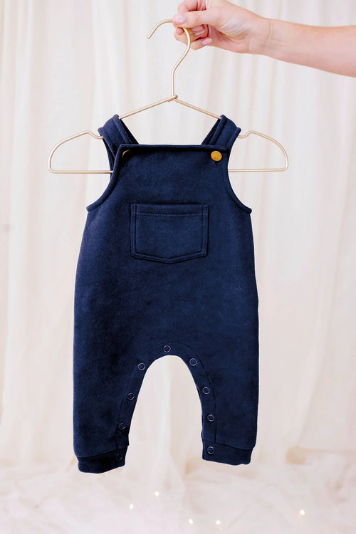 CONFETTI KIDZ NAVY FLEECE OVERALLS