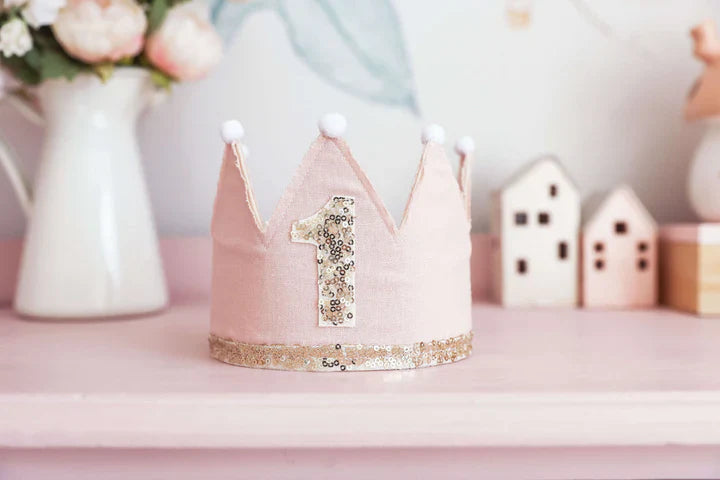 ALIMROSE 1ST BIRTHDAY CROWN PINK
