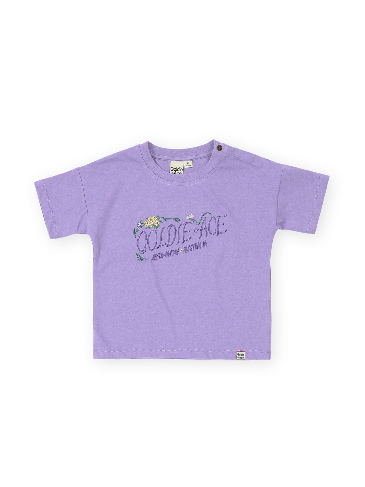 GOLDIE & ACE FLORA EMBROIDERED TSHIRT PURPLE
