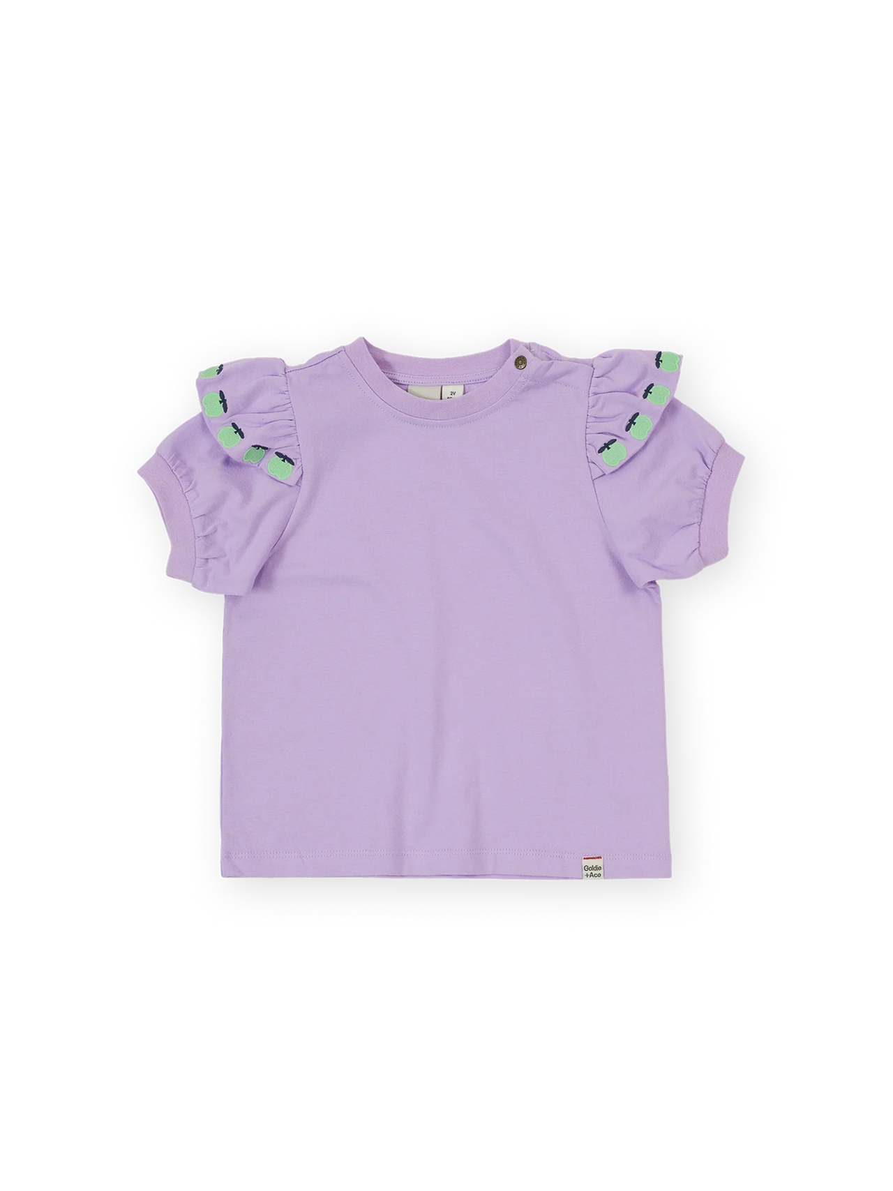 GOLDIE & ACE FLOUNCE SHOULDER APPLE TOP LILAC