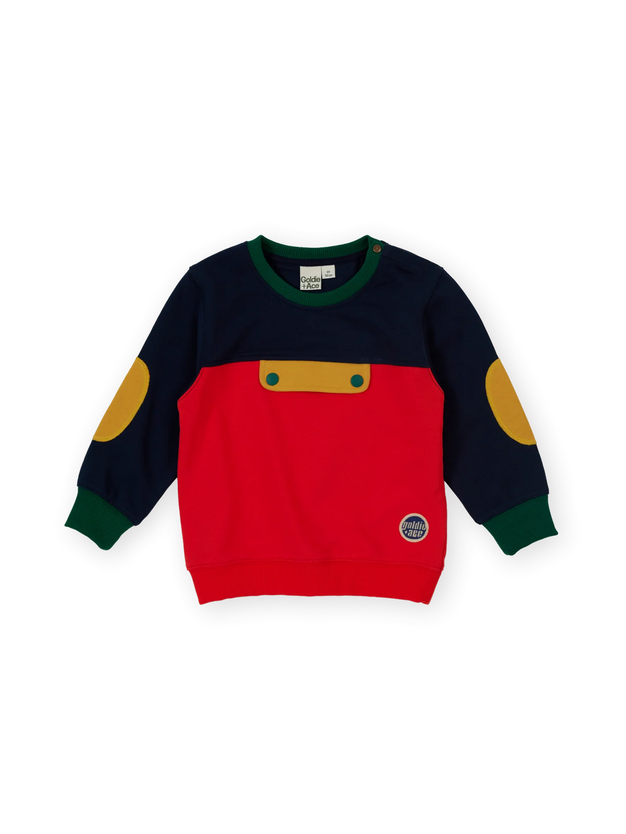 GOLDIE & ACE COLOUR BLOCK POCKET SWEATER