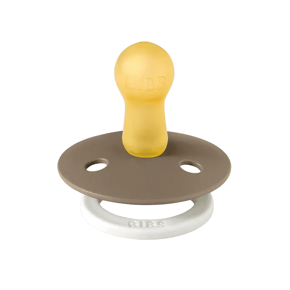 BIBS NIGHT GLOW DUMMY 2 PACK SIZE 1 (0-6M) VANILLA/DARK OAK
