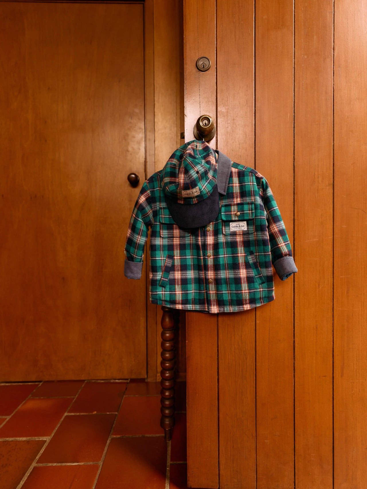 GOLDIE & ACE CHECK PADDED SHACKET