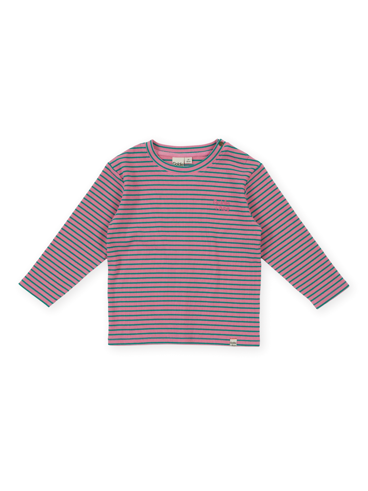 GOLDIE & ACE ESSENTIAL STRIPE RIB TOP PINK