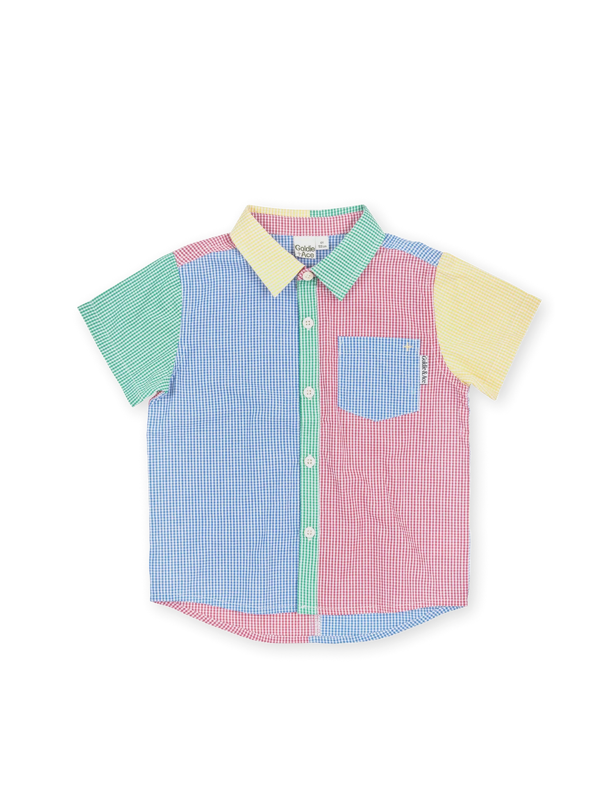 GOLDIE & ACE GINGHAM COLOUR BLOCK HOLIDAY SHIRT