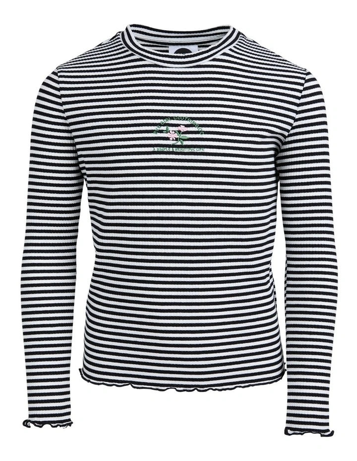 EVE GIRL TULLY LONG SLEEVE RIB TEE