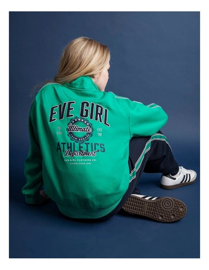 EVE GIRL ULTIMATE 1/4 ZIP CREW GREEN