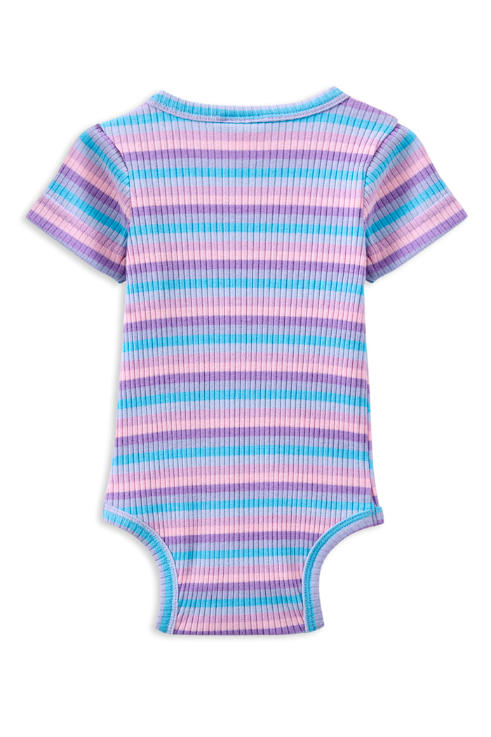 MILKY LILAC STRIPE RIB BUBBYSUIT