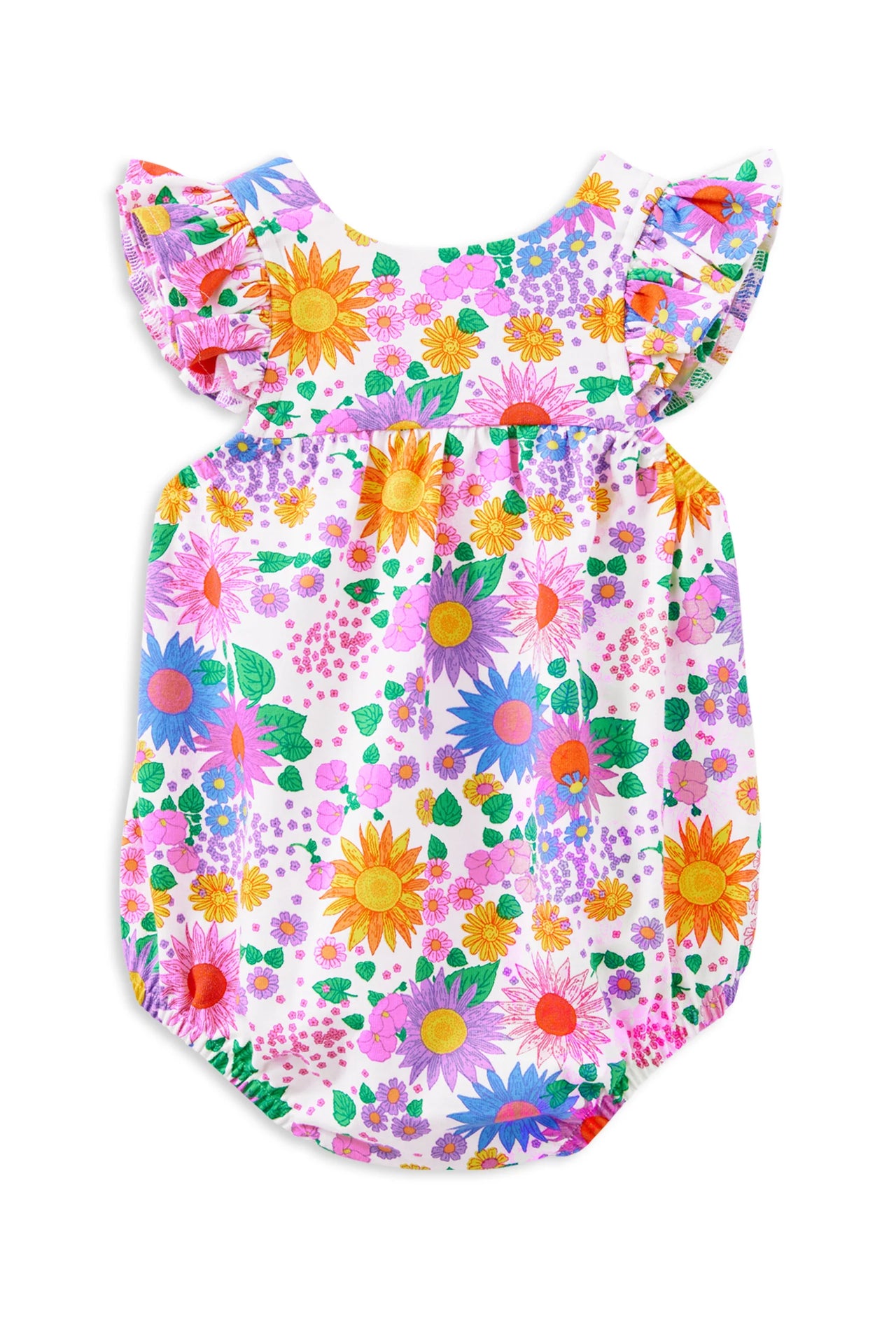 MILKY SUNSHINE FLORAL PLAYSUIT