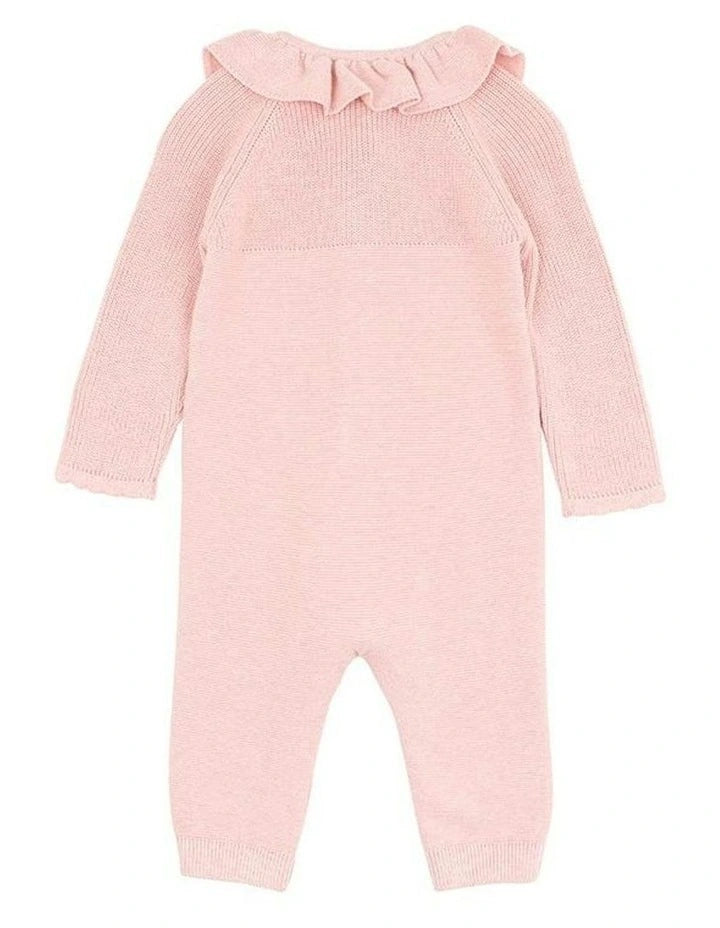 BEBE MOLLY DUSKY PINK COLLARED ROMPER