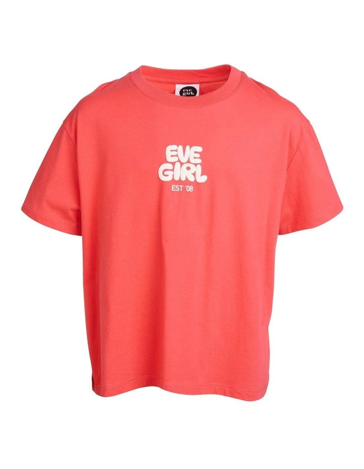 EVE GIRL SPORTS CLUB TEE RED