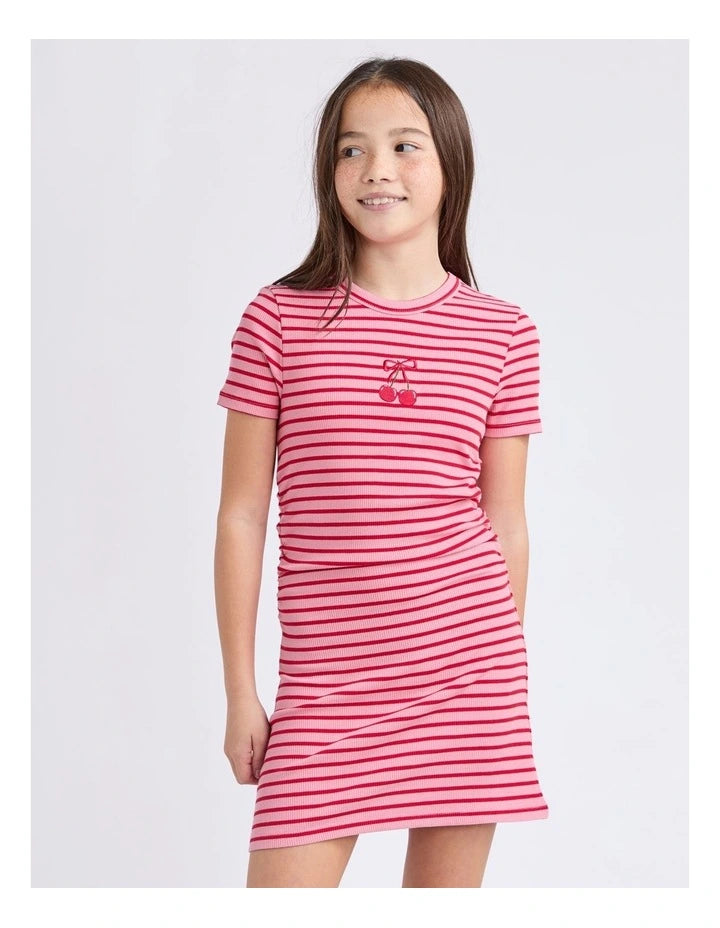 EVE GIRL BETTY RUCHED TEE DRESS