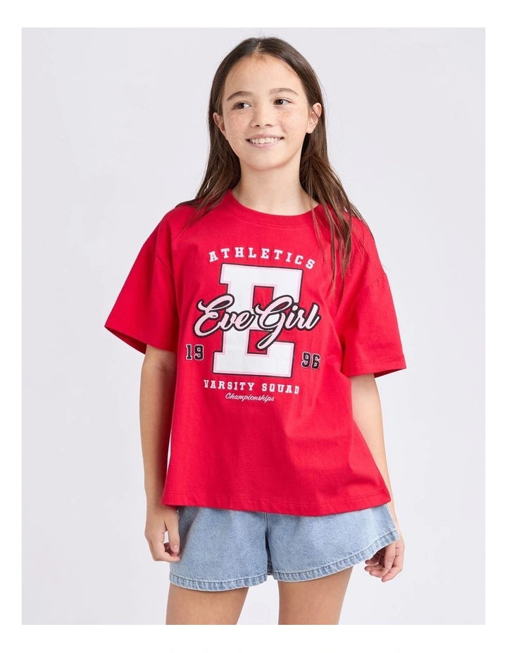 EVE GIRL CHAMPION TEE RED