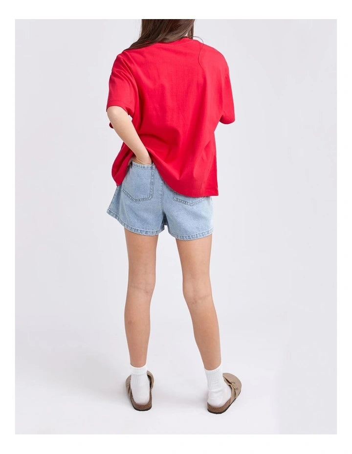 EVE GIRL CHAMPION TEE RED