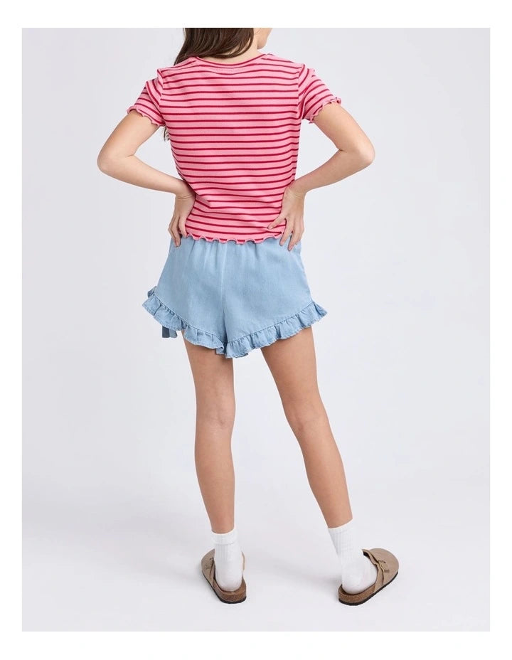 EVE GIRL BETTY RIB TEE PINK